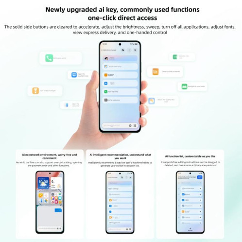 Honor Play 70 Plus, 12 Go + 512 Go, lecteur d'empreintes digitales latéral, écran 6,77 pouces, MagicOS 9.0, Snapdragon 6s Gen 3 Octa Core, réseau : 5G, NFC, OTG (noir) SH452B908-013